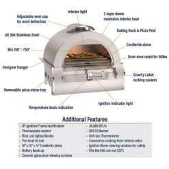 Fire Magic Stainless Steel Built-In Gas Pizza Oven, 30-Inch -Party Bbq 5600 d 06 22