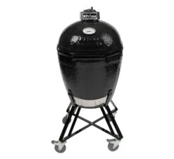 Primo CRH-177308 Round Ceramic Charcoal Kamado Grill Head On Wheeled Cradle