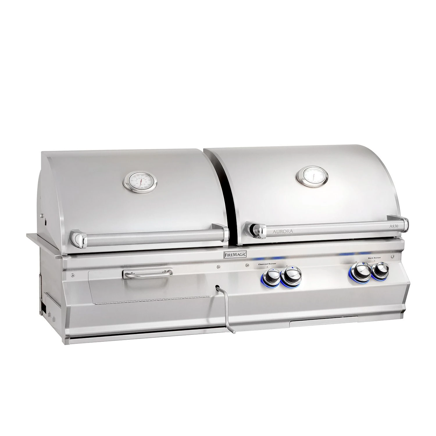 Fire Magic A830i Aurora Built-In Gas & Charcoal Combination Grill 3 Fire Magic A830i Aurora Built-In Gas & Charcoal Combination Grill