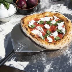 Alfa AC-4PSET24 24-Inch Medium Pizza Peel, Turner, Brush, And Rake -Party Bbq ac 2pset24bk ls d 03 22 2