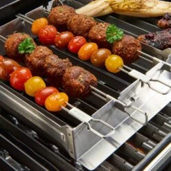 Broil King 69138 Stainless Steel Narrow Kebab Rack -Party Bbq bk 69138 ls b 06 20