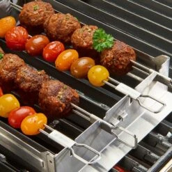Broil King 69138 Stainless Steel Narrow Kebab Rack -Party Bbq bk 69138 ls c 06 20