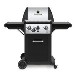 Broil King MON-340 Monarch 340 3-Burner Grill On 2-Wheel Cart With Side Burner, 22-Inches