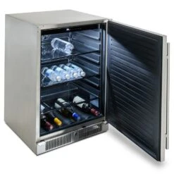 Blaze BLZ-SSRF-5.5 Outdoor Rated Stainless Steel Refrigerator, 5.5 Cu Ft., 24-inches -Party Bbq blz ssrf 5.5 c 02 22