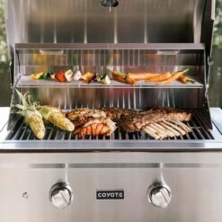 Coyote C-Series Stainless Steel Freestanding Gas Grill, 28-Inch (C1C28-CT) -Party Bbq c1c28 ct ls d 07 21