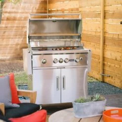 Coyote Stainless Steel Freestanding Builder Gas Grill With Infrared Sear Burner And Rotisserie, 36-Inch (C1S36-CT) -Party Bbq c2sl36 ct ls b 07 21