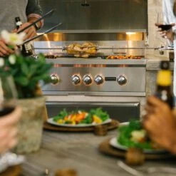 Coyote S-Series Stainless Steel Built-In Gas Grill With Infrared Sear Burner & Rotisserie, 42-Inch (C2SL42) -Party Bbq c2sl42 d 07 21