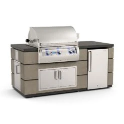 Fire Magic 77-Inch Outdoor Kitchen Island With 30-Inch Echelon Gas Grill, Refrigerator And Doors 12 Fire Magic 77-Inch Outdoor Kitchen Island With 30-Inch Echelon Gas Grill, Refrigerator And Doors -Party Bbq e660ng 660s dlscl a 04 23 1