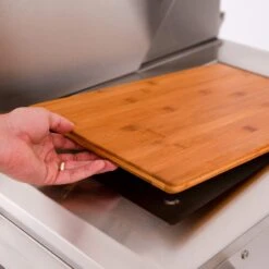 American Made Grills AMG-ENC54-CART Encore 54-Inch Dual Fuel Wood And Gas Grill With Infrared Searing Burner And Rotisserie Kit On Cart -Party Bbq encfs36 c 04 21