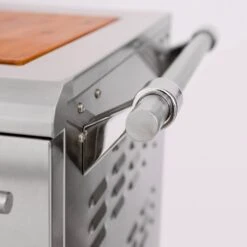 American Made Grills AMG-ENC54-CART Encore 54-Inch Dual Fuel Wood And Gas Grill With Infrared Searing Burner And Rotisserie Kit On Cart -Party Bbq encfs36 d 04 21