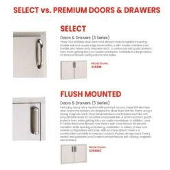 Fire Magic 115-Inch Outdoor Kitchen Island With 36-Inch Aurora Gas Grill, Power Burner, Double Drawers And Doors -Party Bbq fm outdoor kitchen components 3