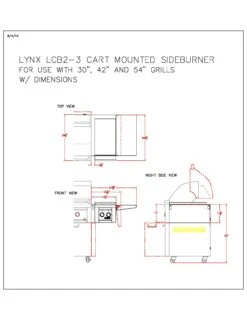Lynx LCB2-3 Freestanding Cart Mounted Double Side Burner 10 Lynx LCB2-3 Freestanding Cart Mounted Double Side Burner -Party Bbq lcb2 3 specs