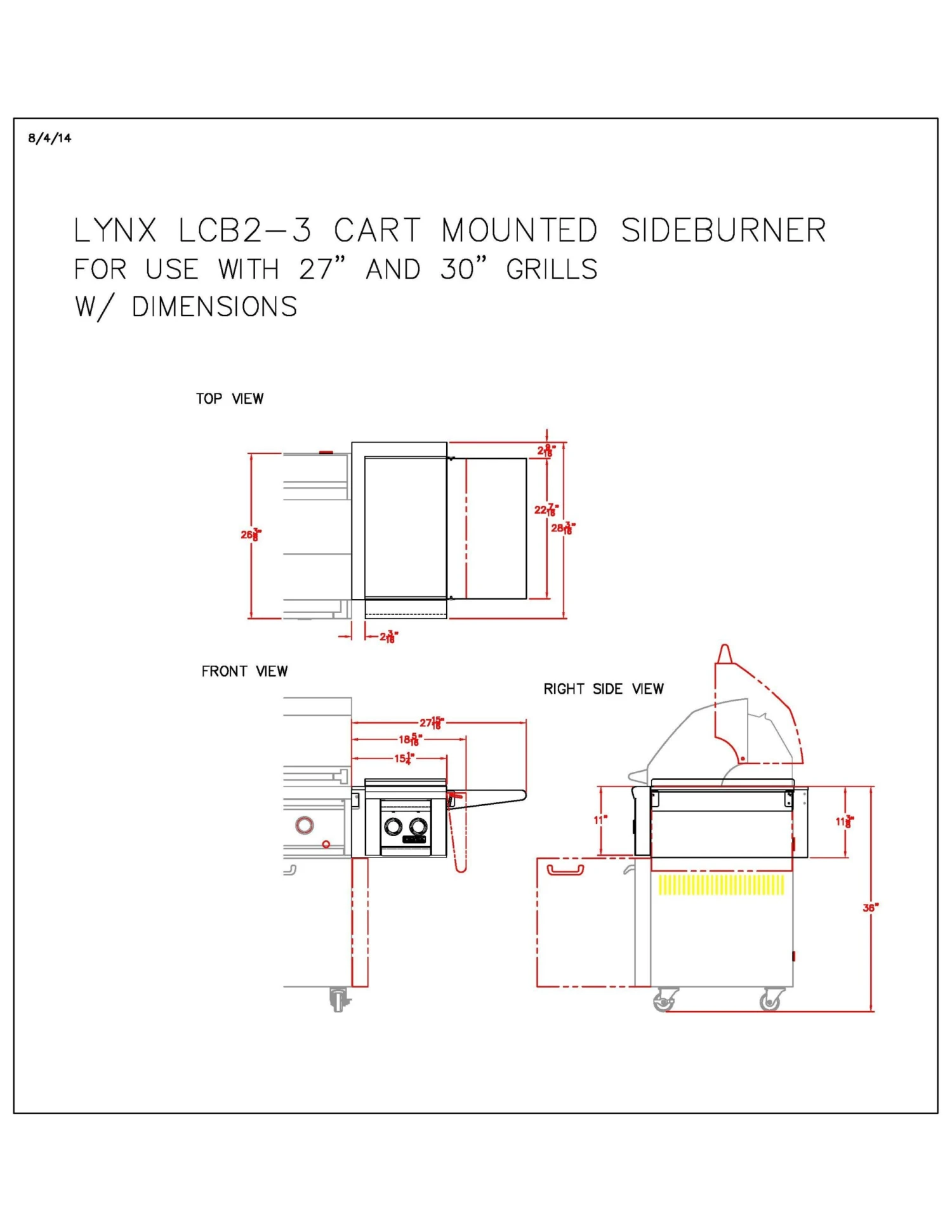 Lynx LCB2-3 Freestanding Cart Mounted Double Side Burner 6 Lynx LCB2-3 Freestanding Cart Mounted Double Side Burner - Image 4