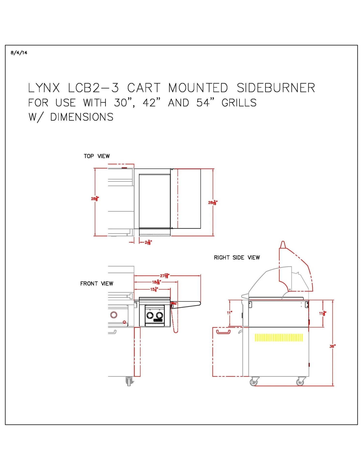Lynx LCB2-3 Freestanding Cart Mounted Double Side Burner 5 Lynx LCB2-3 Freestanding Cart Mounted Double Side Burner - Image 3