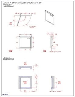 Lynx LDR24-4 Ventana Access Door, 23.625x23.375-Inch