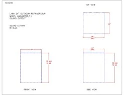 Lynx LN24REFC Stainless Steel Outdoor Refrigerator With Freezer Combo, 24-Inch -Party Bbq lm24ref specs c