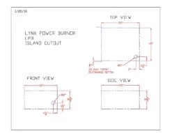 Lynx LPB 20-Inch Built-In Power Burner, 20-Inch -Party Bbq lpb specs b 1