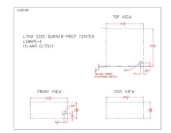 Lynx LSB2PC-1 Built-In Double Side Burner With Cutting Board And Drawer, Inch -Party Bbq lsb2pc 1 specs b