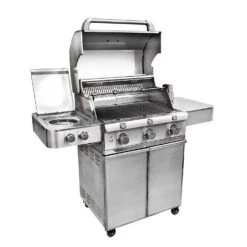Saber R50SC1417 3-Burner Elite Freestanding Infrared Grill With Rotisserie & Side Burner, 32-Inches -Party Bbq r50sc1417 d 02 20
