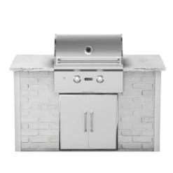 Coyote Ready-To-Assemble 5-Foot Outdoor Kitchen Island With 28-Inch C-Series Gas Grill & Access Doors (RTAC-G5)