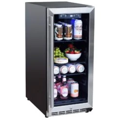 Summerset SSRFR-15G 15-Inch Outdoor Rated Refrigerator With Glass Door