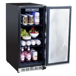 Summerset SSRFR-15S 15-Inch Outdoor Rated Refrigerator With Stainless Steel Door