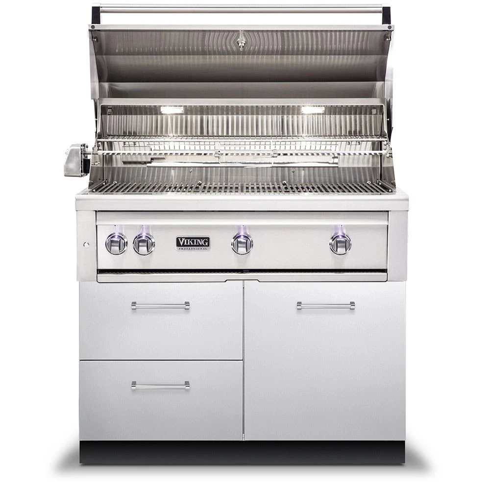 Viking 5 Series Stainless Steel Gas Grill On Stainless Steel Grill Base With ProSear Burner & Rotisserie, 42-Inch (VQGI542BSS) 4 Viking 5 Series Stainless Steel Gas Grill On Stainless Steel Grill Base With ProSear Burner & Rotisserie, 42-Inch (VQGI542BSS) - Image 2
