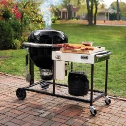 Weber Summit Kamado S6 Freestanding Charcoal Grill Center With Gas Ignition, 24-Inch (WEB-18501101) -Party Bbq web 18501101 c 05 22